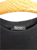 Vintage 90s Boss by Hugo Boss Black Basic Solid Crew Neck Short Sleeve Cotton T-Shirt