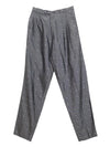 Vintage 80s Bohemian Chic Preppy Formal Androgynous Mod High Waisted Abstract Patterned Grey Trouser Pants | 26.5 Inch Waist