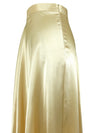 Vintage 80s Formal Regency High Waisted Silky Metallic Gold Straight Silhouette Side Zip Full Floor Length Maxi Skirt | Size 26-27 Inch Waist